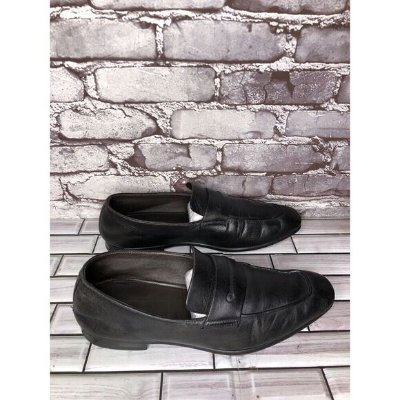 Ermenegildo Zegna Black Leather Square Toe Loafers Dress Shoes Men Sz 8.5M US/42 main image 14
